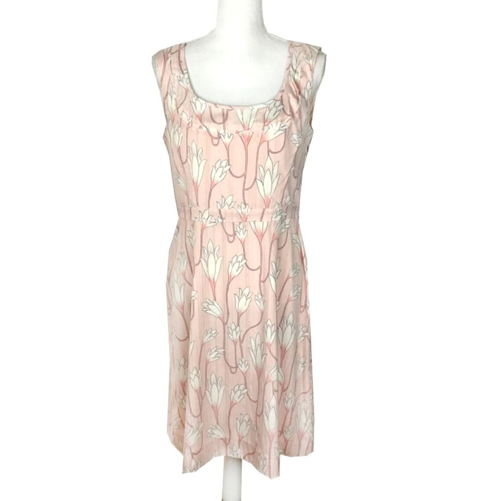 TORY BURCH Jena Pink Silk Floral Dress - Picture 3 of 9